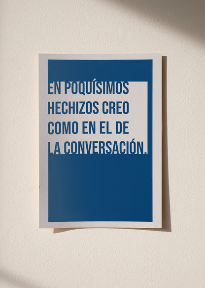 Conversación azul