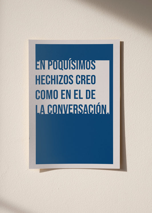 Conversación azul